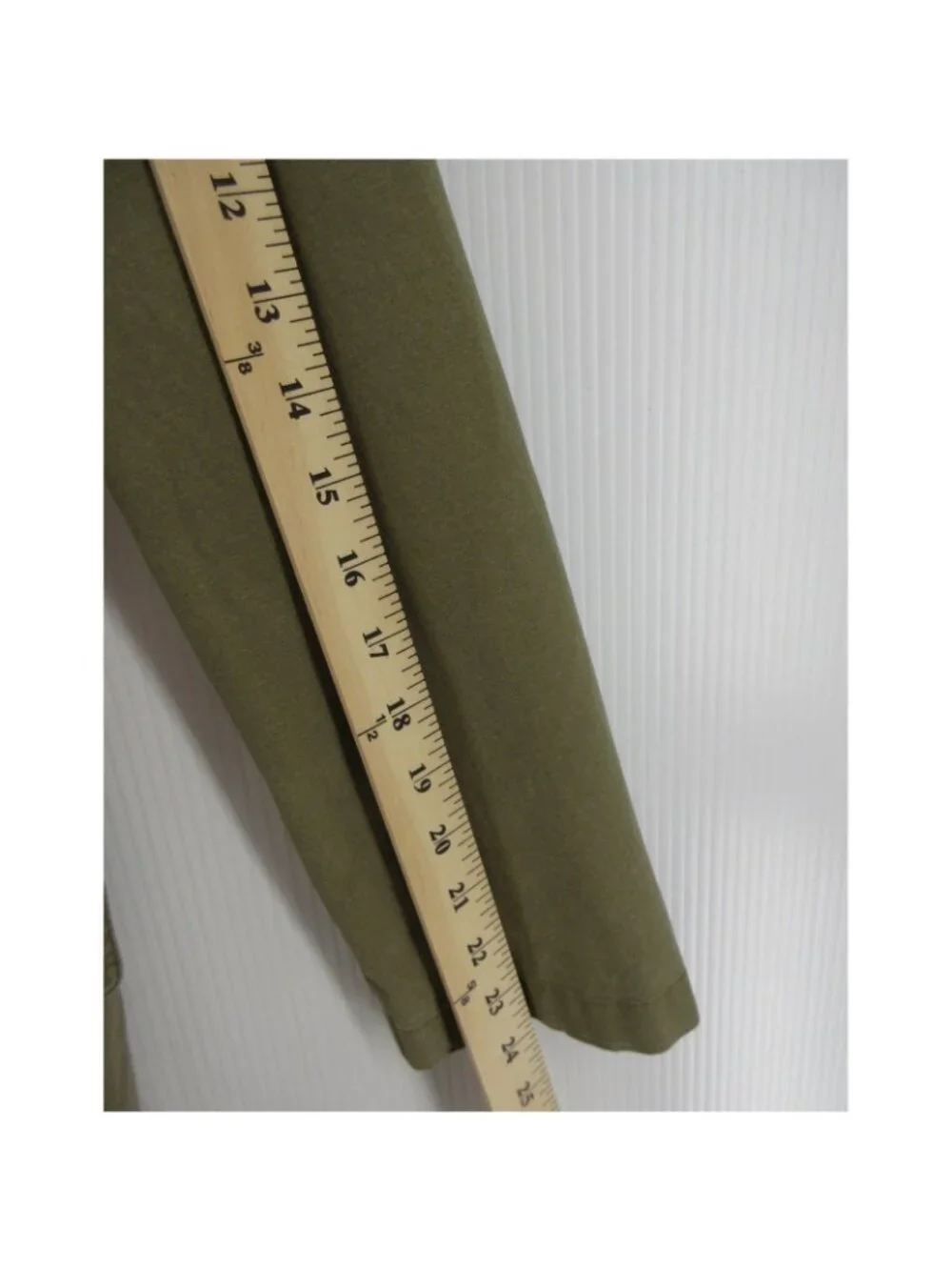VGT LL Bean Sport Coat 38 Olive Blazer Jacket Safari Utility Canvas